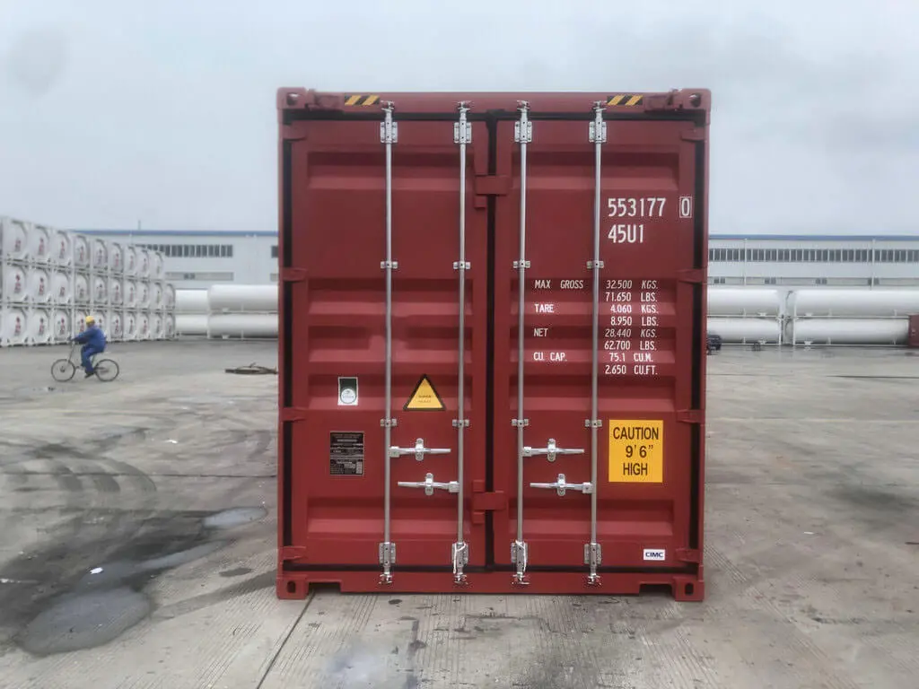 Contenedor High Cube Open Top de 40 Pies rojo nuevo